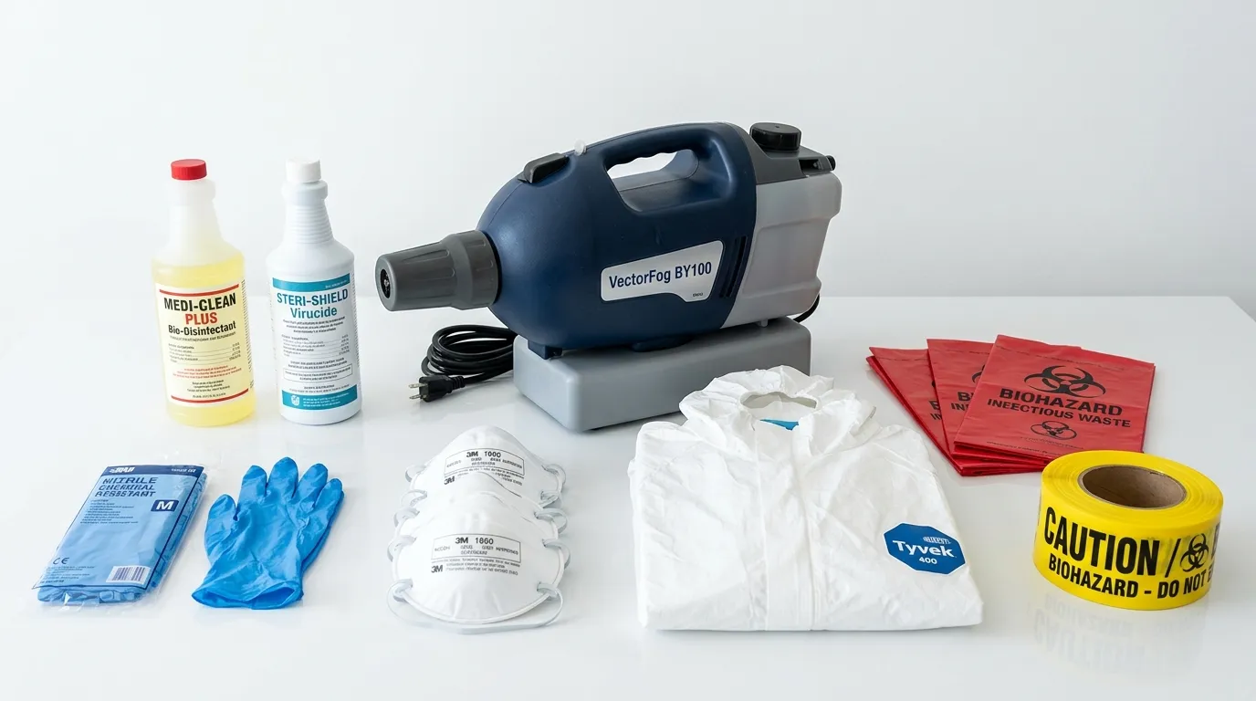 Professional biohazard remediation crew working in Sun Valley